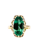 Anneau Bijoux vintage Émeraude Or jaune 14 carats vrc253y
